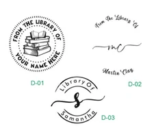 Custom Hand Held Embosser-From The Library of-Monogram Embosser-Book Embosser