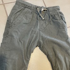 Corduroy Lined Pants ZARA BABY Collection 9-12 Mos Drawstring Pockets Gray CUTE