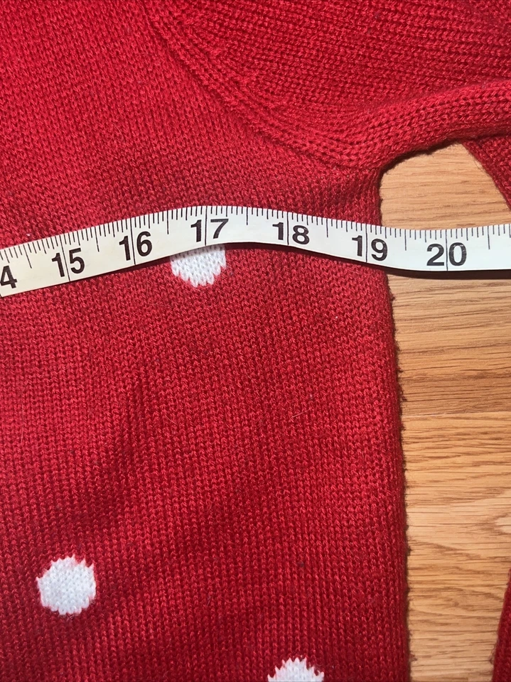 Suéter Laura Scott Mujer Talla S Rojo Árbol de Navidad Lentejuelas Pullover Vacaciones A016 Foto 3 de 4