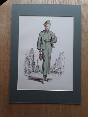 Ladies Smart Dress Fashion 1935-36 Print 1936 UK