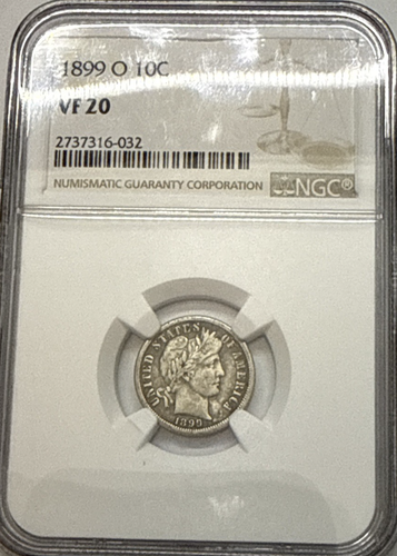 1899 O Barber Dime NGC VF-20