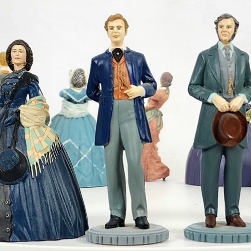 Vtg '90s Franklin Mint Gone With The Wind 15 Figurines Tara Display Case - Wear - Picture 7 of 23