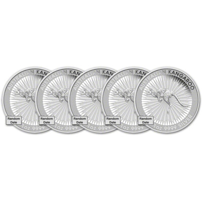 Australia Silver Kangaroo 1 oz $1 BU - Five 5 Coins Random Date | eBay