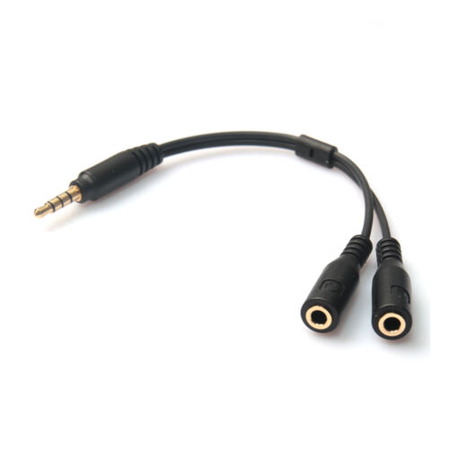  3 .5mm Audio Cable Headset Splitter 3.5 Female to Multifunction - Picture 1 of 5
