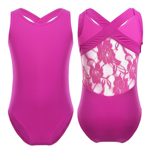 Freebily Girls Strap Criss Cross Back Gymnastics Ballet Dance Bodysuit Leotard - Picture 48 of 60