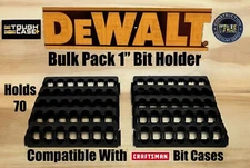 Bulk 10 DEWALT Tough Case Insert Bit Holder Racks Bit storage holder 1"