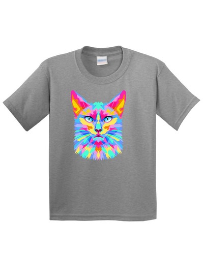 Cat Animal Lover Cute Kids T-Shirts Funny Colorfull Cats Gift USA Party Tee - Picture 14 of 14