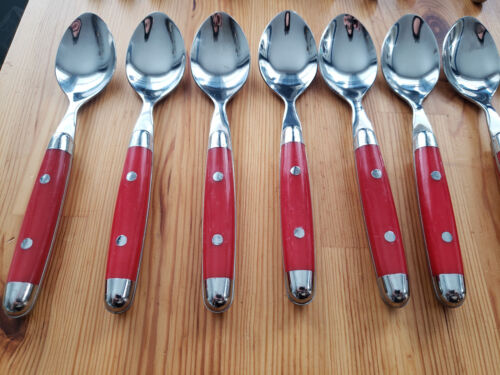 Cambridge Jubilee Red Flatware Silverware Fork Knife Spoon - Picture 3 of 14