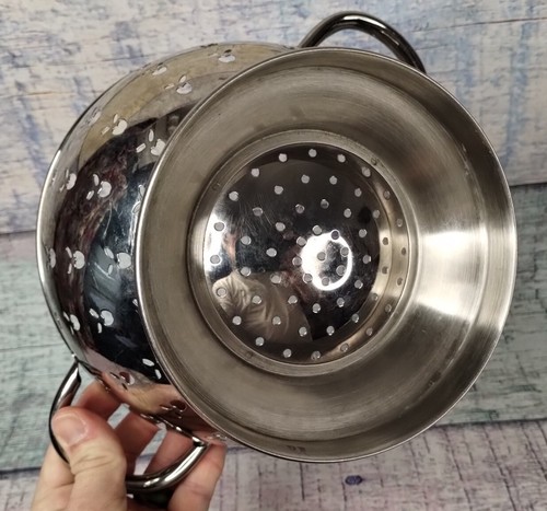 Stainless Steel Large Colander Pasta Veggie Fruit Strainer - Apple Kitchen Decor - Picture 16 of 19