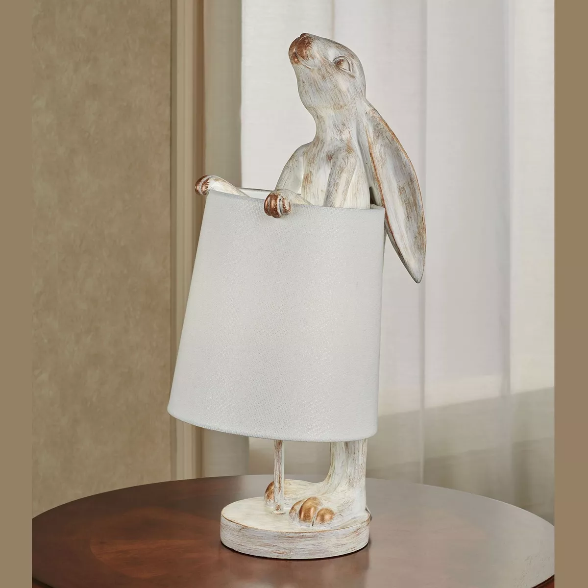 Whimsical Beatrix Bunny Rabbit Accent Table Lamp