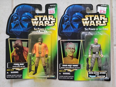 NEW STAR WARS POWER OF THE FORCE PONDA BABA & GRAND MOFF TARKIN FIGURES! a181