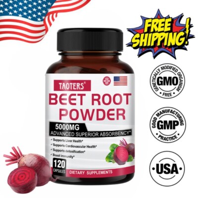 Rote Beete 120 Kapseln a 5000 mg | Beta Vulgaris | Tagesration 10000 mg | vegan