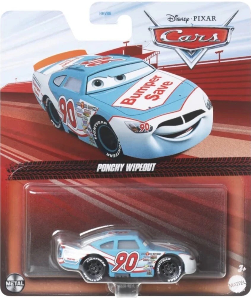 PONCHY WIPEOUT #90 Bumper Save Racer Disney Pixar Cars 1:55