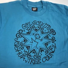 Vtg Screen Stars Girl Scouts Joshua Tree Council Single Stitch T Shirt USA L
