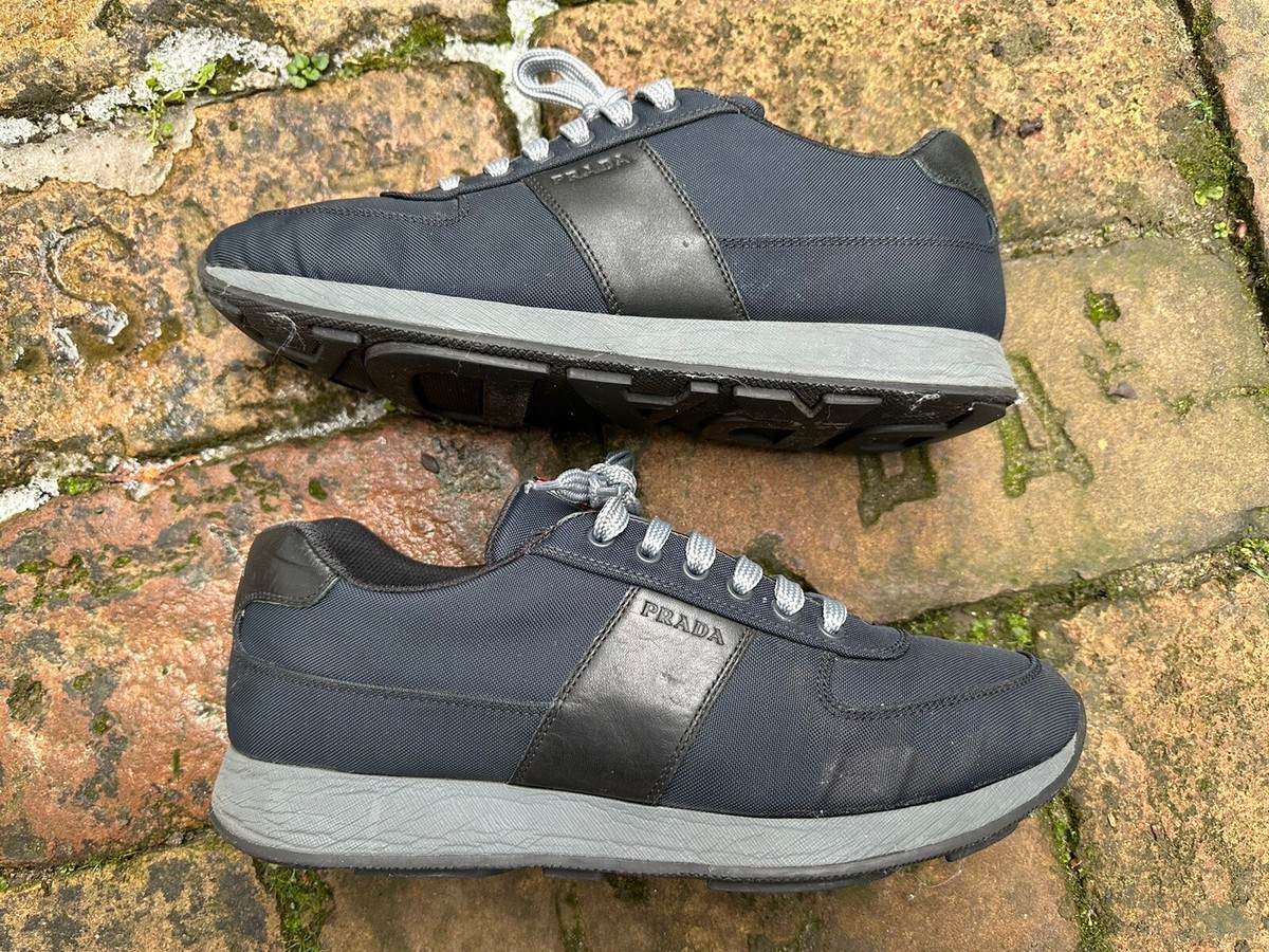 💥Prada💥4E-3341) Men's Runners Navy U.K-8.5/U.S-9.5-10/Euro-43 | eBay