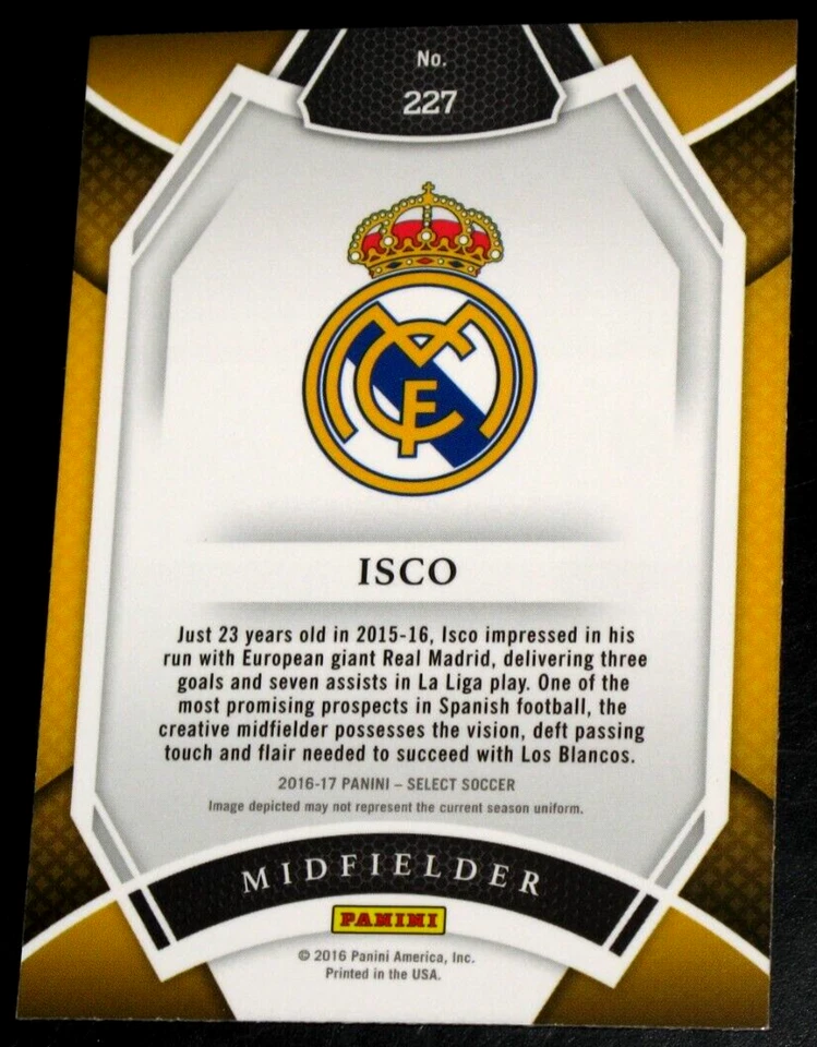 2016-17 Select Isco Field Level #227 Real Madrid - Image 2 of 2