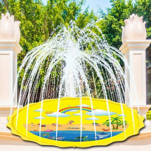 68''Inflatable Splash Pad Water Sprinkler Pool for Kids Toddlers Baby Backyard