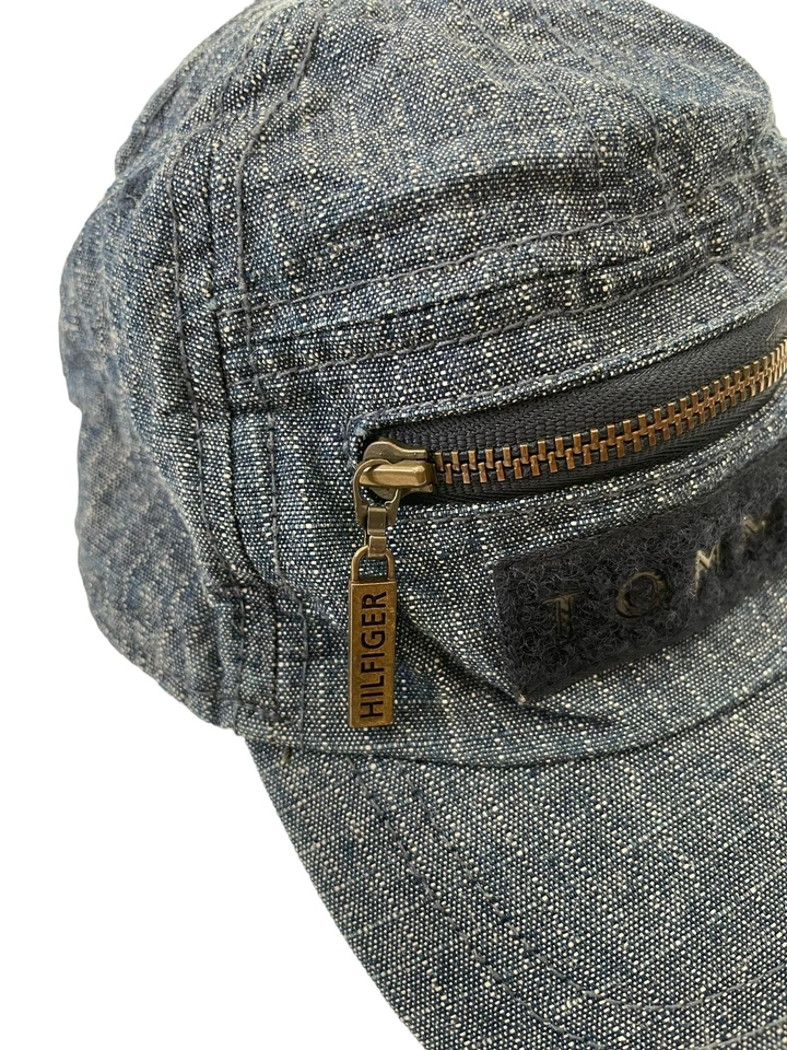 Tommy Hilfiger Sombrero Ajustable Azul Denim Gorra Bebé Buen Estado ¡Lindo! Foto 4 de 4