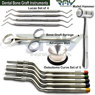 Dental Implant Bone Grafting Instruments Osteotome Bone Mixing Amalgam Well