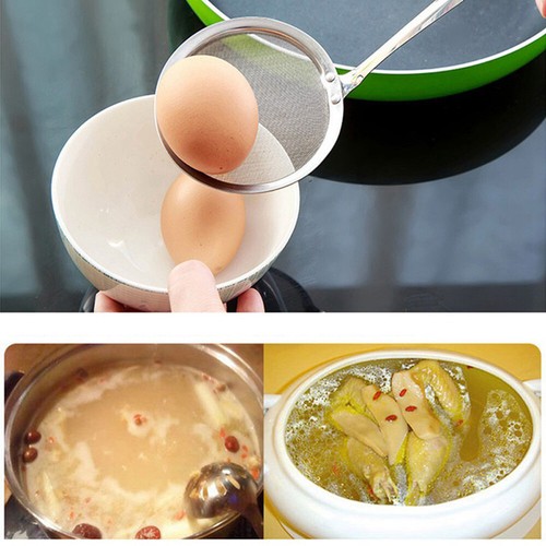 Baking Home Kitchen Cooking Tool Strainer Oil Skimmer Filter Spoon Colander - Picture 4 of 15
