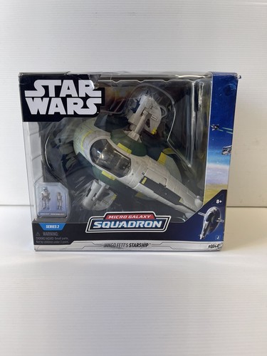 Star Wars Micro Galaxy Squadron Jango Fett' Starship 0044 Launch Edition - Read!