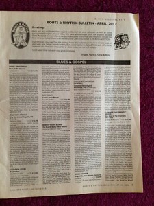 ROOTS & RHYTHM BULLETIN 2012 CATALOG DETAILED DESCRIPTIONS BLUES/JAZZ/POP MUSIC