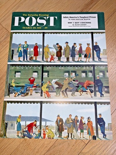 1950s 3 THE SATURDAY EVENING POST Magazine Cardboard NEWSSTAND Posters (Set 18) - Picture 4 of 7