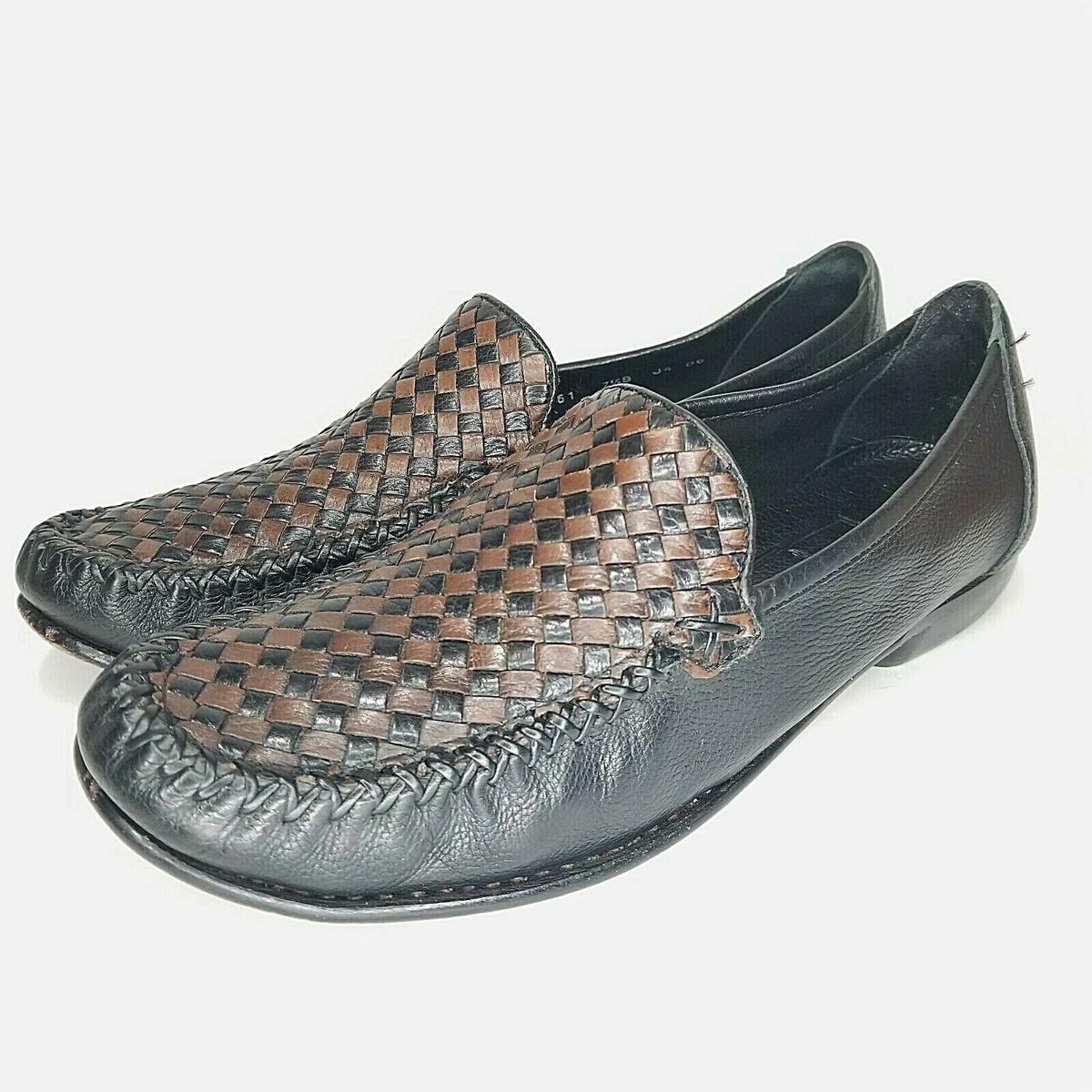 Cole Haan Black Woven Leather Slip-On Loafers Cole Haan Men main image 4