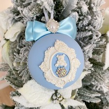 Blue Handmade Ornament First Christmas Boy Baby Shower Party Favor Newborn Gift