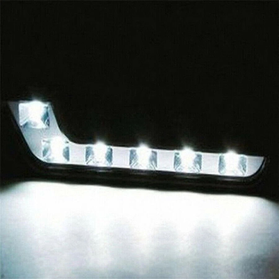 SUV de carro 12V em forma de L 6 LED branco lâmpada de neblina acessório à prova d'água 2x - Imagem 4 de 4