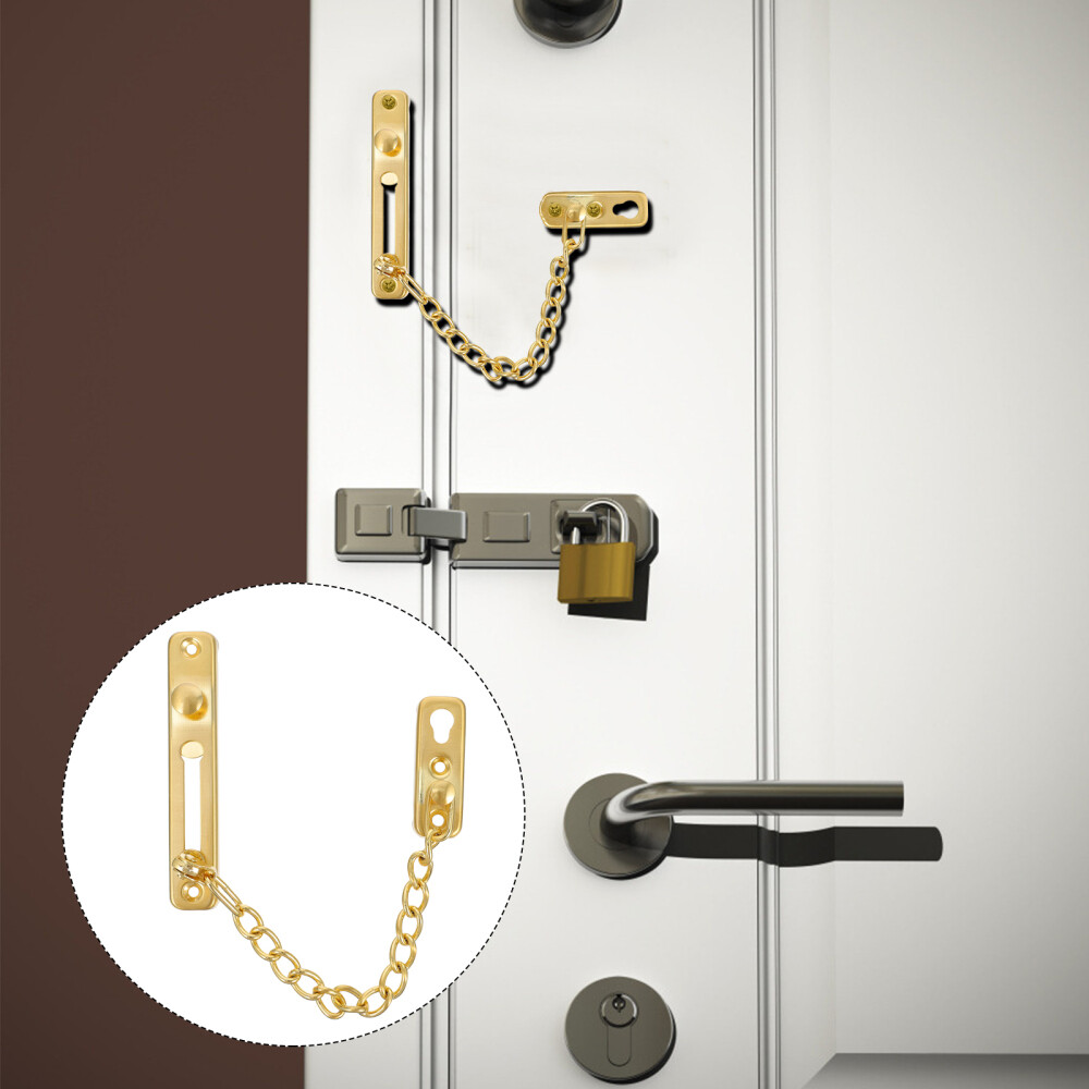 Door Handle Door Chain Lock With Key Set Lockable Door Chain Front
