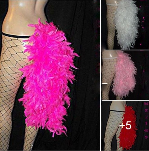 White Black Feather Bustle Burlesque Carnival dancer 6-32 Costume Bustle Belt  - Picture 1 of 6