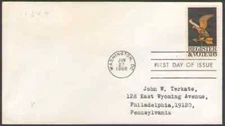 US. 1344. 6c. Eagle Weather Vane, Register & Vote Issue. FDC. 1968