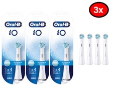 Oral-B IO Ultimate Clean Care White Electric Toothbrush Heads 4 Counts x 3 Pairs