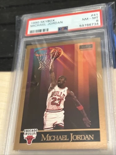 1990 SkyBox Michael Jordan #41 PSA 8 Chicago Bulls Basketball NBA Card