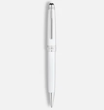 new! MONTBLANC Meisterstück White Classique, platinum trims  - BALLPOINT