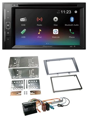 Pioneer Bluetooth MP3 USB 2DIN DAB DVD Autoradio für Peugeot 308 07-09 silber - Bild 1 von 4