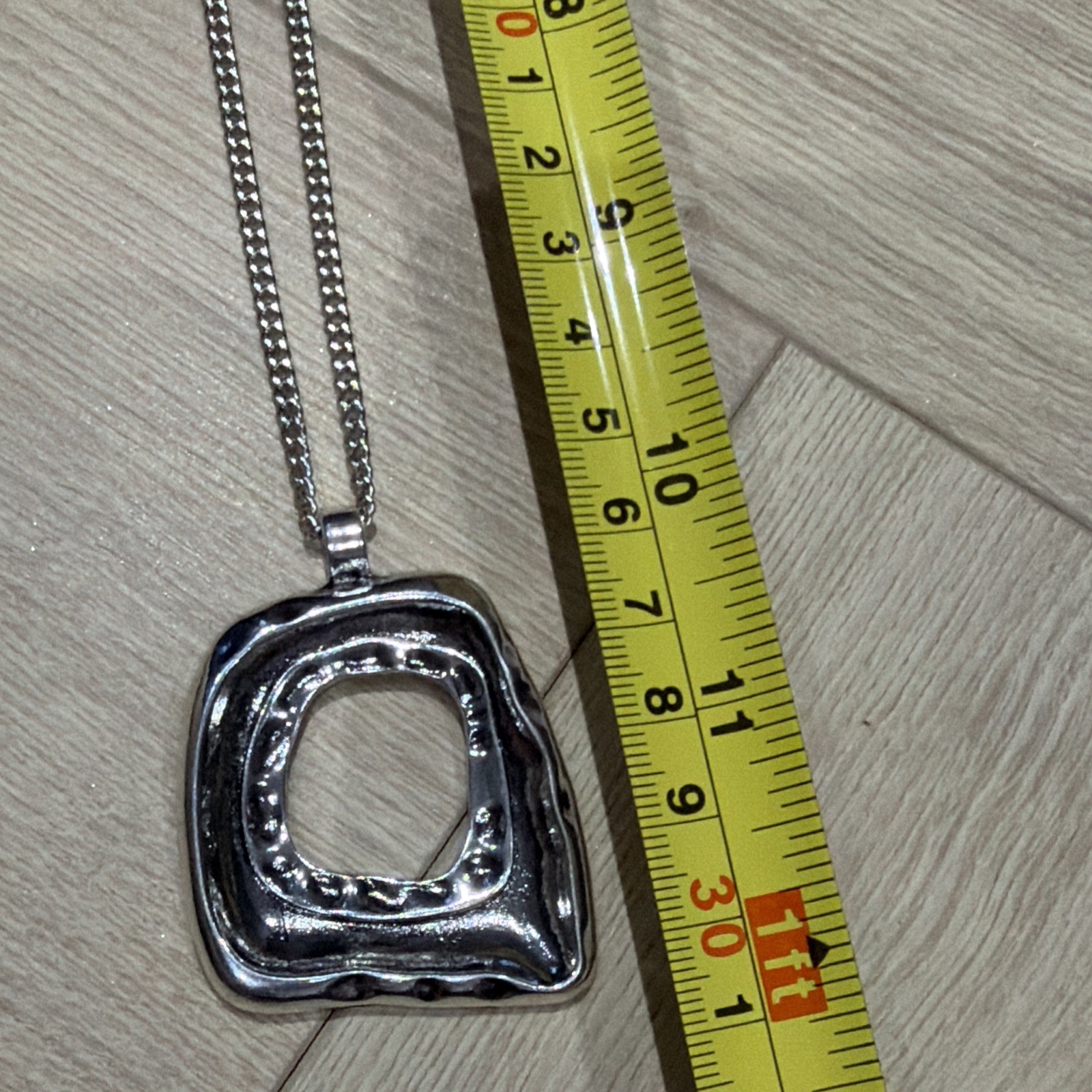 Silver  tone statement minimalist boho bohemian retro gorgeous chunky necklace image 6