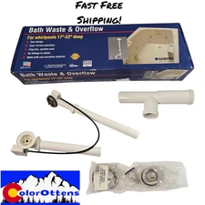 Geberit® Bath Waste & Overflow For Whirlpools 17-22" Deep Chrome Finish Made USA