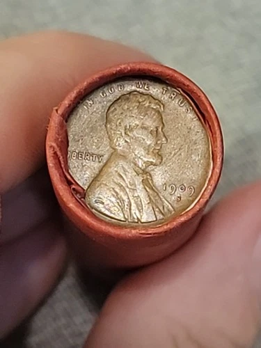 Terrific Xf 1909S &Au 1909P Ends Of Lincoln Wheat Penny Roll