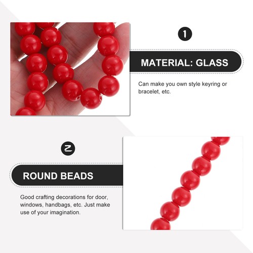 Imitazione creativa corallo rosso perline decorazioni albero di Natale fai da te bracciali rosso - Foto 4 di 12