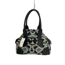 Vivienne Westwood Yasmin Navy Canvas Shoulder Bag Vintage Authentic