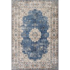 Nuloom Teja Spill Proof Treated Persian Medallion Pet Friendly Premium