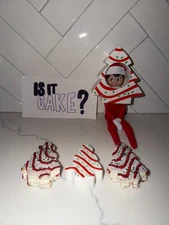 🎄Elf on the Shelf IS IT Cake Elf Prop & Little Debbie Christmas Tree Cake🎄