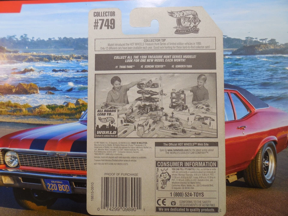 Hot Wheels 1998 Treasure Hunt Series TWANG THANG (Guitar Car) # 11 Of 12~Limited - Image 3 of 3