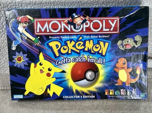 Vintage 1999 Pokemon Monopoly Collector's Edition Board Game Complete w/Manual