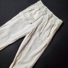 Athleta Women's Size 2 Cabo Linen Jogger Lightweight Pant White 530642