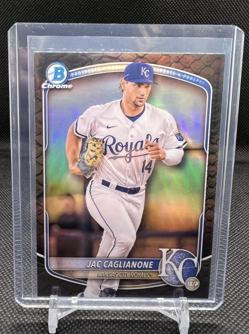 JAC CAGLIANONE 2025 Bowman Chrome Prospects Reptilian Refractor RC