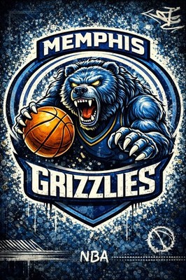 MEMPHIS GRIZZLIES Basketball NBA Fantasy Wall Art Fan Poster Canvas Home Decor