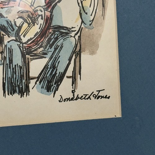Donabeth Jones Watercolor Black Magic New Orleans Preservation Hall Jazz Band - Picture 6 of 8